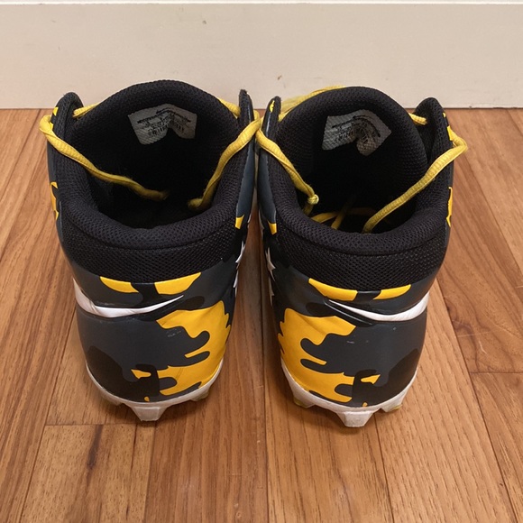 Nike Men’s Nike Field General Pro TD Football Cleats, Black and Yellow, Size 10 - Picture 5 of 8